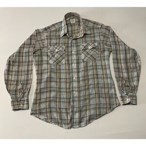 1980 Levi Strauss Olympic Games Shirt Long Sleeve Button Up USA Large